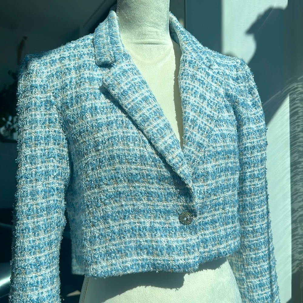 Tweed Blazer - Blue